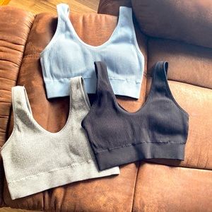 Aerie seamless lightly padded ribbed bralette